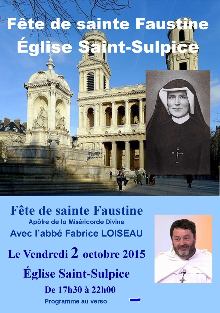 Fête de sainte Faustine 2015