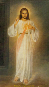Tableau de Jésus Miséricordieux 1955 Miséricorde-Osny