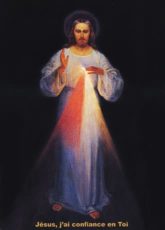 Miséricordieux peint par Eugène Kazimirowski en présence de Sainte Faustine